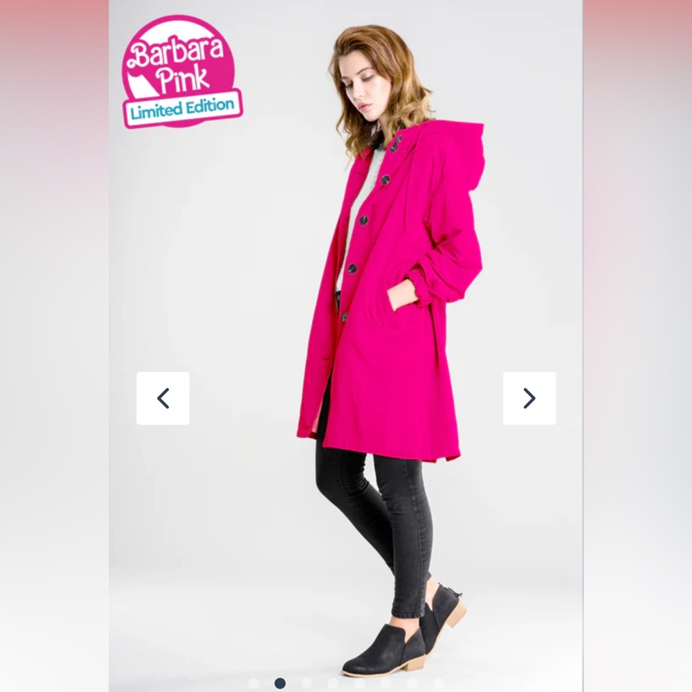 NEW WJacket Barbara Pink Windbreaker rain Jacket women’s coat size 2XL